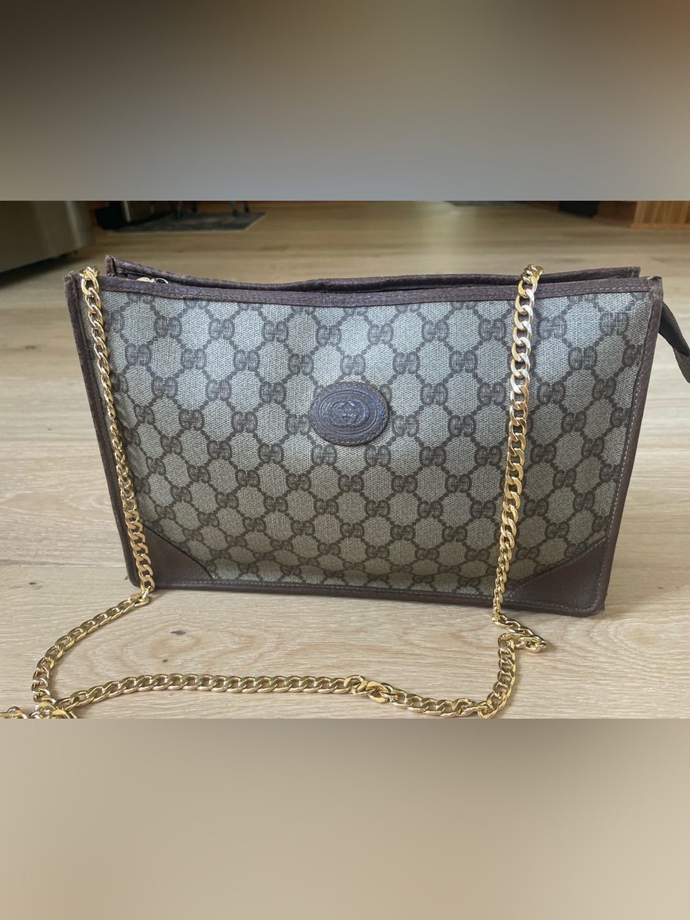 Vintage Gucci GG Monogram Canvas Shoulder/Crossbody Bag